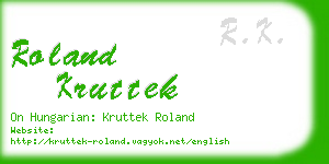 roland kruttek business card